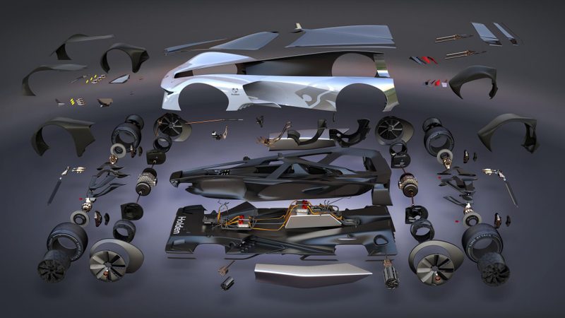 Illustration for article titled The Holden Time Attack Concept Racer Is a 1,340 HP Cry for Help